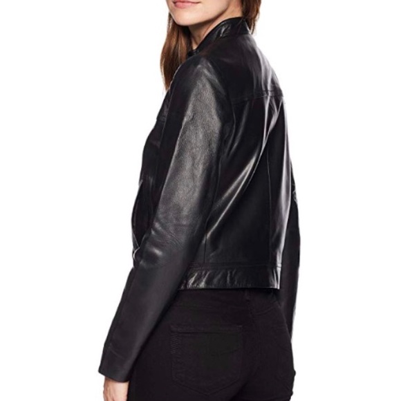 SOLD 🛍 MICHAEL Michael Kors Leather Moto Jacket - Picture 3 of 7